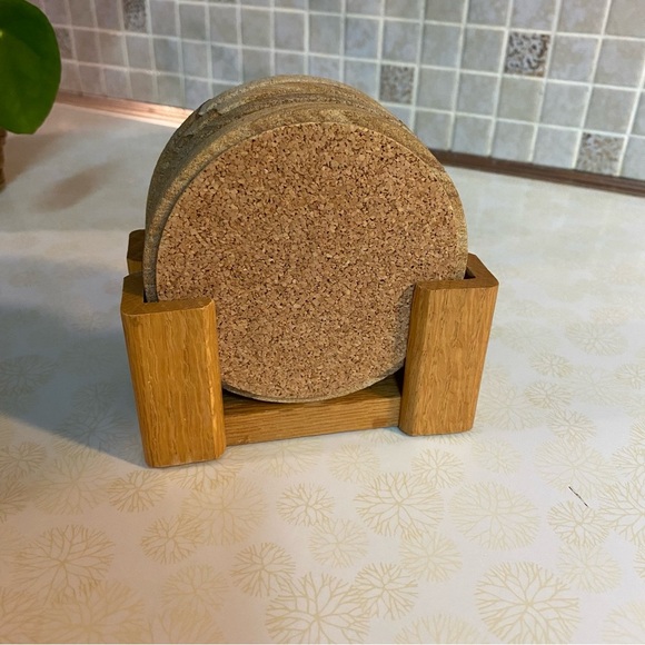 Vintage Coaster set hand painted Sail boats set of 4 with stand - Picture 9 of 9